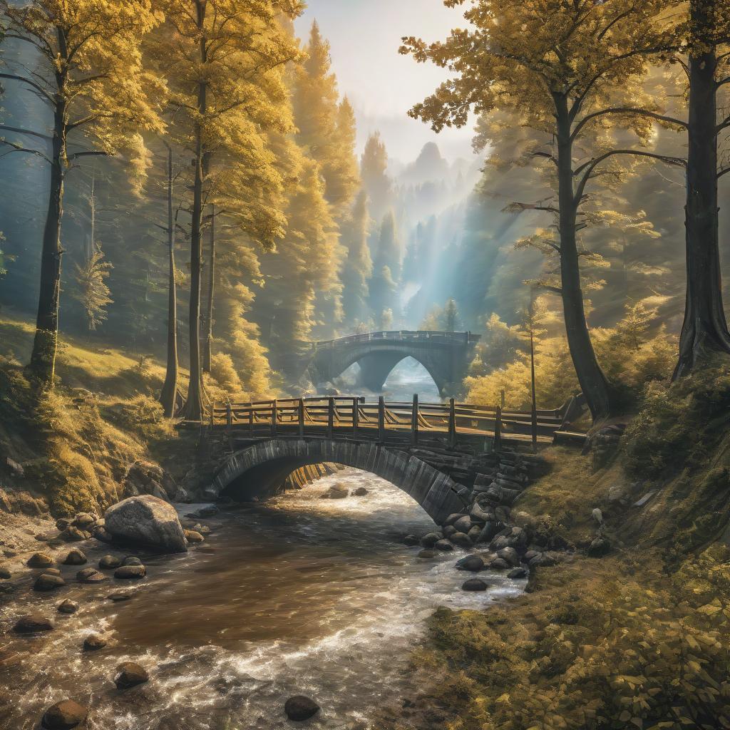  (best quality, masterpiece, detail, 8k) oil painting, A picturesque bridge over a wild river, intricate, detailed, high resolution, high res, high quality, <lora:add detail xl:1.8>, highly detailed, Extremely high resolution details, fine texture, hyperrealistic, full body, detailed clothing, highly detailed, cinematic lighting, stunningly beautiful, intricate, sharp focus, f/1. 8, 85mm, (centered image composition), (professionally color graded), ((bright soft diffused light)), volumetric fog, trending on instagram, trending on tumblr, HDR 4K, 8K