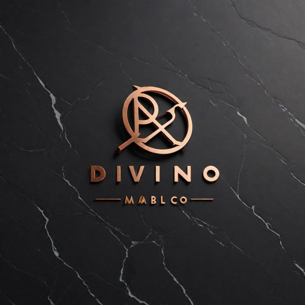  Logo for Divino Marble Co., a stone and marble fabrication company. The logo should convey an elevated, sophisticated, and handcrafted feel. Use the colors charcoal, cream, and copper. The word 'Divino' should be in a robust serif font, slightly bigger and bolder or italicized. Incorporate an elegantly stylized stone and a hammer. Include the company motto 'Precision & Elegance In Every Detail' at the bottom of the logo. hyperrealistic, full body, detailed clothing, highly detailed, cinematic lighting, stunningly beautiful, intricate, sharp focus, f/1. 8, 85mm, (centered image composition), (professionally color graded), ((bright soft diffused light)), volumetric fog, trending on instagram, trending on tumblr, HDR 4K, 8K