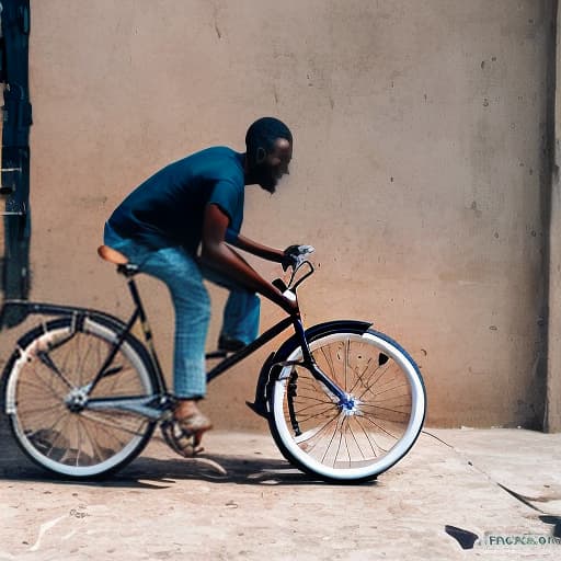 lnkdn photography niño africano con una bicicleta hecha de basura