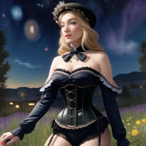  Martha Stewart is wearing BDSM (corset) and (stockings:1.1) She is wearing a BDSM and Van Gogh Starry Night with Snoop Dogg, black dreadlocks, getting high on Marijuana, Starry Night by Van Gogh, Snoop dog in painting of Starry Night, Marijuana themed, ultra detailed, hyper focus, unreal engine, masterpiece, high rez, fully captures the essence of weed with Van Gogh's Starry Night, Snoop Dogg appears the age he is currently, , (masterpiece, best quality:1.5), HDR 4K, 8K