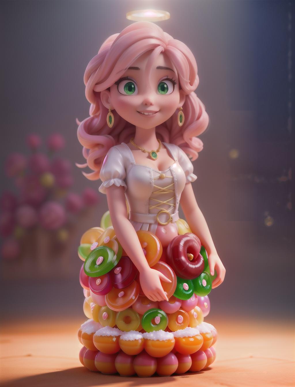  Gummy peach rings sweets with a light shining on them topped with sugar in a pile hyperrealistic, full body, detailed clothing, highly detailed, cinematic lighting, stunningly beautiful, intricate, sharp focus, f/1. 8, 85mm, (centered image composition), (professionally color graded), ((bright soft diffused light)), volumetric fog, trending on instagram, trending on tumblr, HDR 4K, 8K