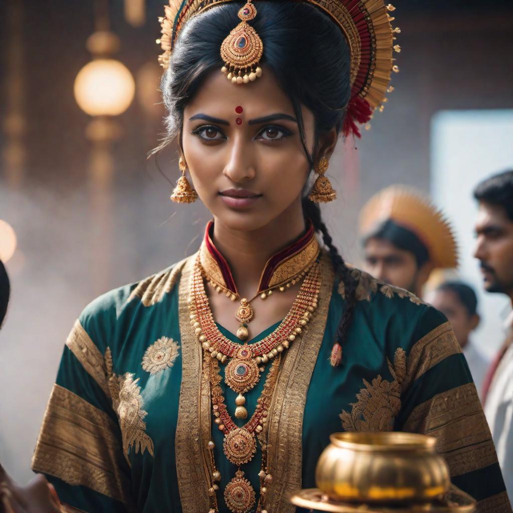  Parents is giving blessing to this Indian student , ((Anime)) hyperrealistic, full body, detailed clothing, highly detailed, cinematic lighting, stunningly beautiful, intricate, sharp focus, f/1. 8, 85mm, (centered image composition), (professionally color graded), ((bright soft diffused light)), volumetric fog, trending on instagram, trending on tumblr, HDR 4K, 8K