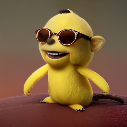 redshift style cute banana character wearing sunglasses