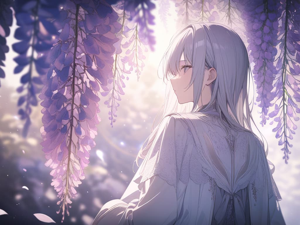  High image quality, glitter, wisteria, No human, masterpiece, best quality,8k,ultra detailed,high resolution,an extremely delicate and beautiful,hyper detail