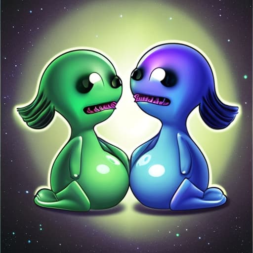  aliens kissing