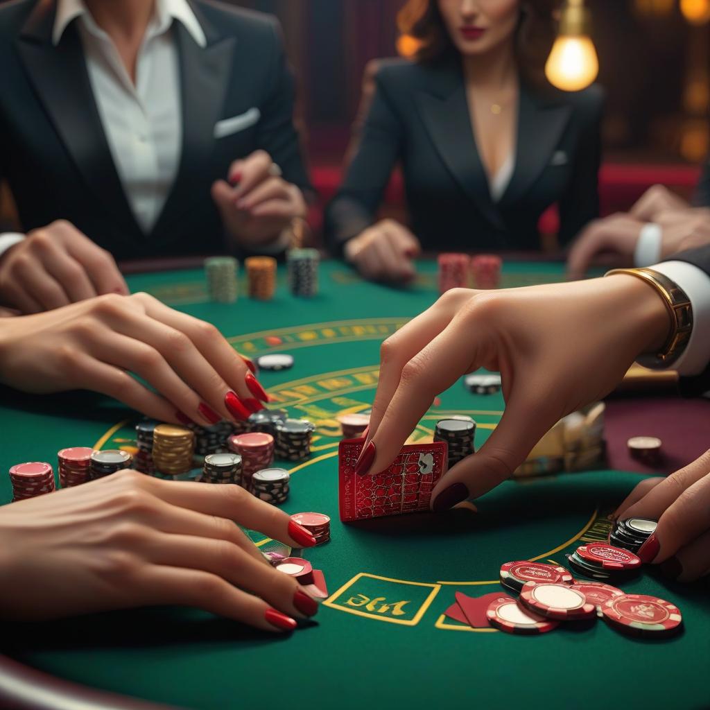  cinematic photo game pieces, casino table, woman's hand with manicure, devils jump on the table . 35mm photograph, film, bokeh, professional, 4k, highly detailed hyperrealistic, full body, detailed clothing, highly detailed, cinematic lighting, stunningly beautiful, intricate, sharp focus, f/1. 8, 85mm, (centered image composition), (professionally color graded), ((bright soft diffused light)), volumetric fog, trending on instagram, trending on tumblr, HDR 4K, 8K