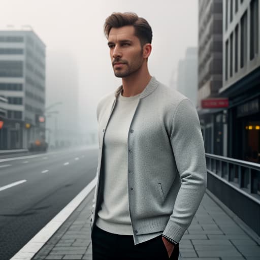  Photo of a man is realistic, a handsome man in casual style clothing. hyperrealistic, full body, detailed clothing, highly detailed, cinematic lighting, stunningly beautiful, intricate, sharp focus, f/1. 8, 85mm, (centered image composition), (professionally color graded), ((bright soft diffused light)), volumetric fog, trending on instagram, trending on tumblr, HDR 4K, 8K