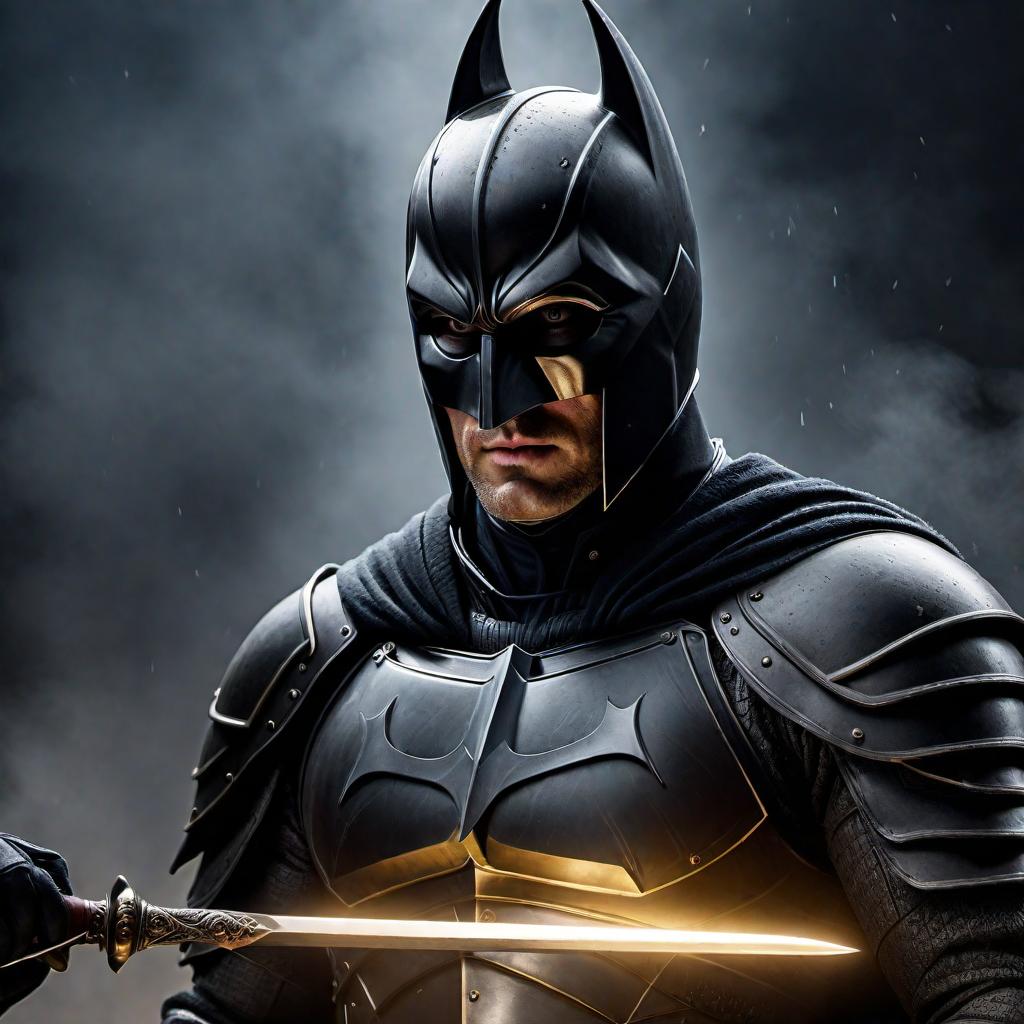  Create a logo that prominently features the text "Dark Knight Seal Coating" with an image of a knight performing seal coating. The text should be clear and legible. The knight should be depicted in action, applying seal coating to a surface. Use dark tones and a professional, modern style. hyperrealistic, full body, detailed clothing, highly detailed, cinematic lighting, stunningly beautiful, intricate, sharp focus, f/1. 8, 85mm, (centered image composition), (professionally color graded), ((bright soft diffused light)), volumetric fog, trending on instagram, trending on tumblr, HDR 4K, 8K