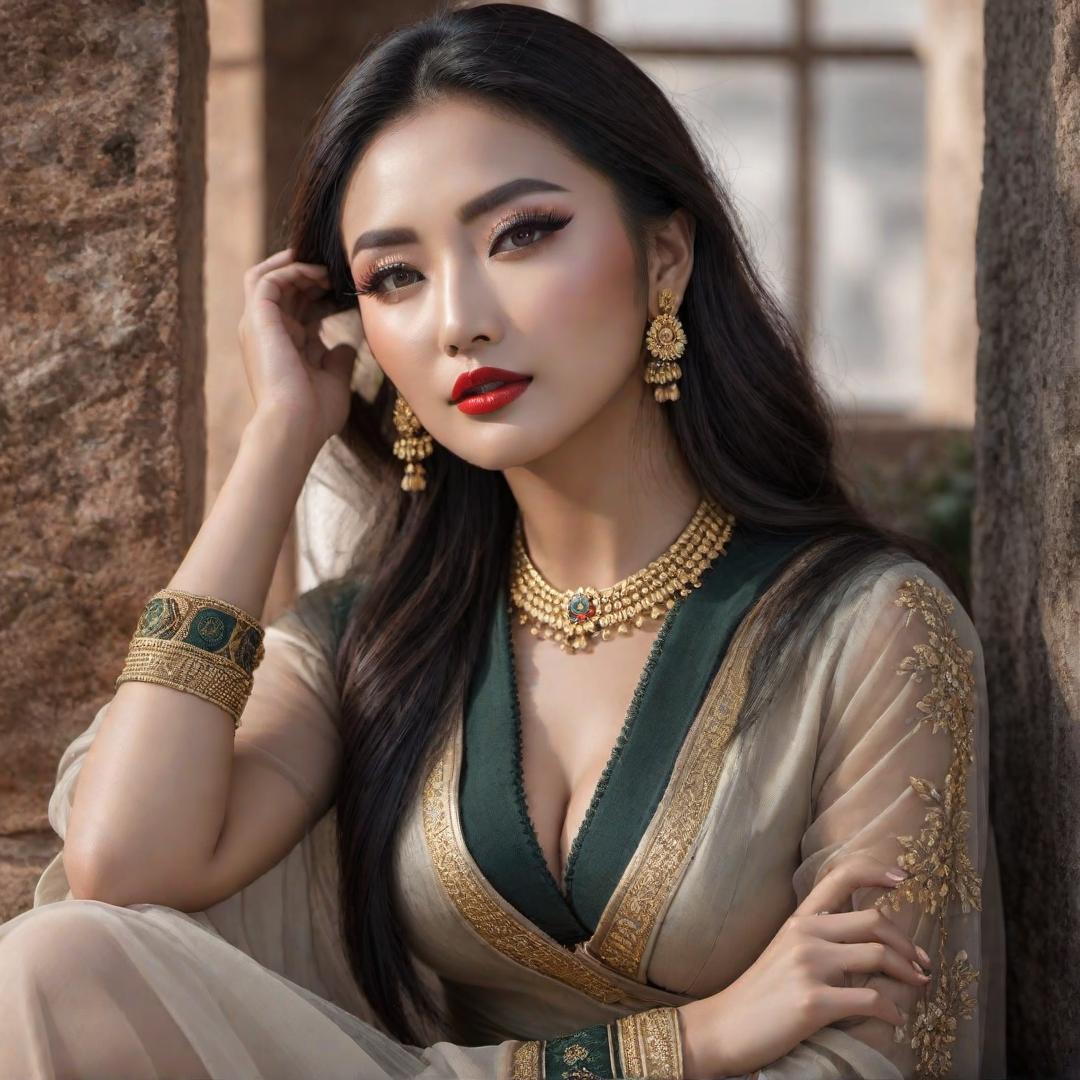  I need a very realistic Asian . She is a young and very beautiful with makeup. hyperrealistic, full body, detailed clothing, highly detailed, cinematic lighting, stunningly beautiful, intricate, sharp focus, f/1. 8, 85mm, (centered image composition), (professionally color graded), ((bright soft diffused light)), volumetric fog, trending on instagram, trending on tumblr, HDR 4K, 8K