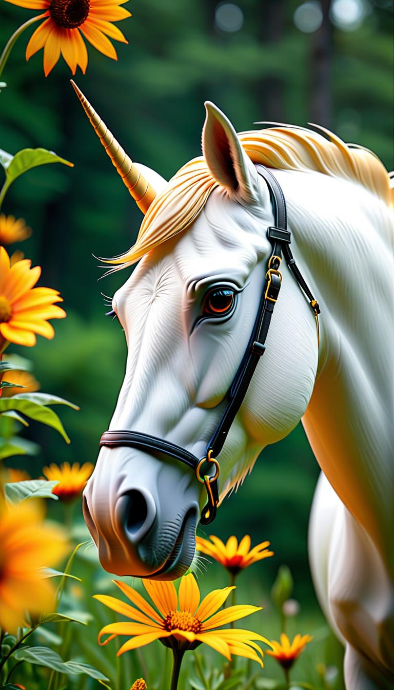  Professional 3D model of A beautiful unicorn. A magic aura is around the unicorn, and many of flowers. . Rendered with Octane, the model is highly detailed,dramatic lighting. hyperrealistic, full body, detailed clothing, highly detailed, cinematic lighting, stunningly beautiful, intricate, sharp focus, f/1. 8, 85mm, (centered image composition), (professionally color graded), ((bright soft diffused light)), volumetric fog, trending on instagram, trending on tumblr, HDR 4K, 8K