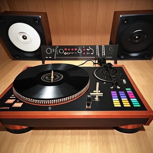  Mixer, decks, vinyls