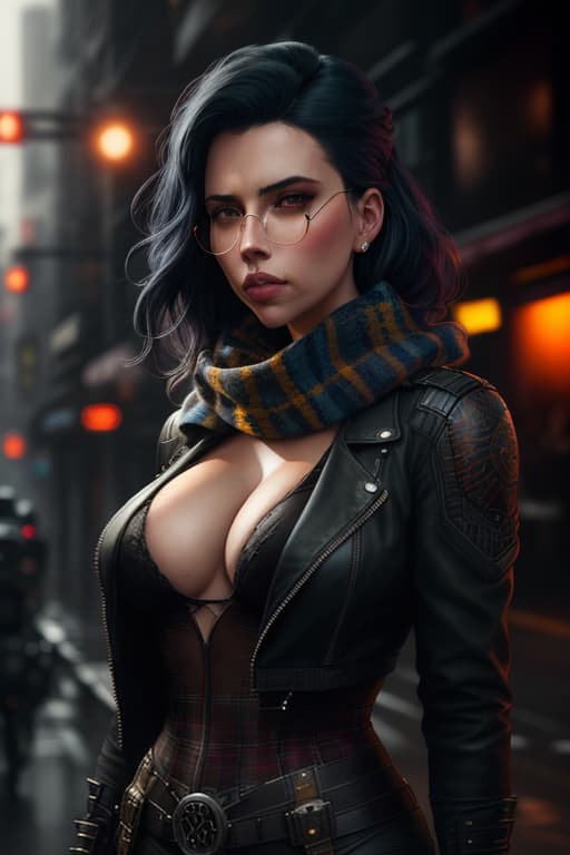  (dark shot:1.1), epic realistic, portrait of Scarlett Johansson , sunglasses, blue eyes, tartan scarf, white hair by atey ghailan, by greg rutkowski, by greg tocchini, by james gilleard, by joe fenton, by kaethe butcher, gradient yellow, black, brown and magenta color scheme, grunge aesthetic!!! graffiti tag wall background, art by greg rutkowski and artgerm, soft cinematic light, adobe lightroom, photolab, hdr, intricate, highly detailed, (depth of field:1.4), faded, (neutral colors:1.2), (hdr:1.4), (muted colors:1.2), hyperdetailed, (artstation:1.4), cinematic, warm lights, dramatic light, (intricate details:1.1), complex background, (rutkowski:0.66), (teal and orange:0.4) hyperrealistic, full body, detailed clothing, highly detailed, cinematic lighting, stunningly beautiful, intricate, sharp focus, f/1. 8, 85mm, (centered image composition), (professionally color graded), ((bright soft diffused light)), volumetric fog, trending on instagram, trending on tumblr, HDR 4K, 8K