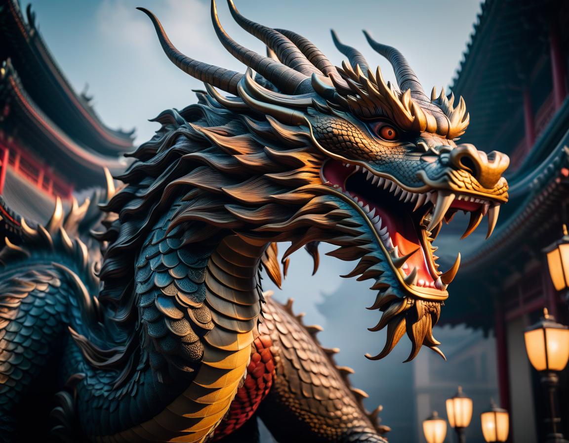  cinematic film still A gigantic Chinese dragon, detailed, flies. . shallow depth of field, vignette, highly detailed, high budget, bokeh, cinemascope, moody, epic, gorgeous, film grain, grainy hyperrealistic, full body, detailed clothing, highly detailed, cinematic lighting, stunningly beautiful, intricate, sharp focus, f/1. 8, 85mm, (centered image composition), (professionally color graded), ((bright soft diffused light)), volumetric fog, trending on instagram, trending on tumblr, HDR 4K, 8K