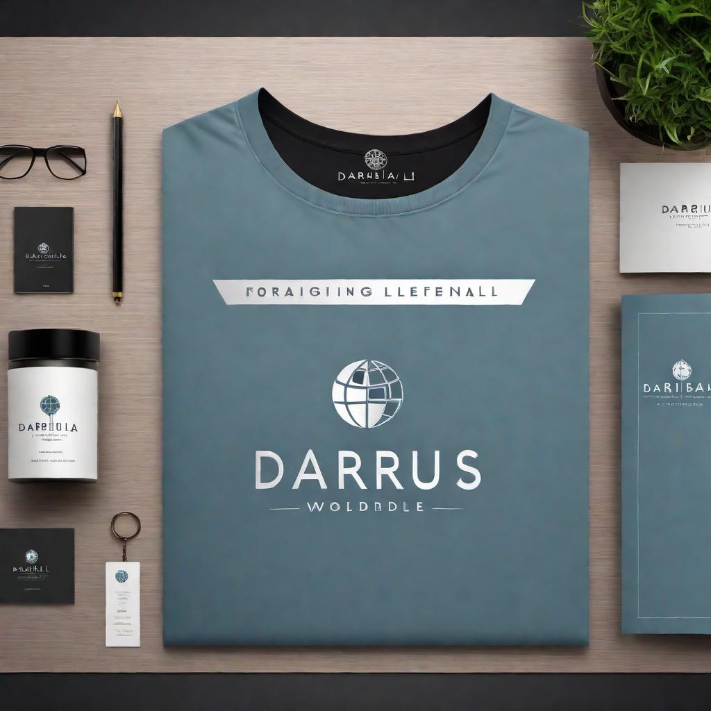  Create a modern and professional business logo for Darriusworldwide L.L.C. management firm. The logo should convey a sense of global reach, professionalism, and trustworthiness. Use a sleek and sophisticated color palette, incorporating elements like a globe or world map, and subtle references to management and corporate growth. hyperrealistic, full body, detailed clothing, highly detailed, cinematic lighting, stunningly beautiful, intricate, sharp focus, f/1. 8, 85mm, (centered image composition), (professionally color graded), ((bright soft diffused light)), volumetric fog, trending on instagram, trending on tumblr, HDR 4K, 8K