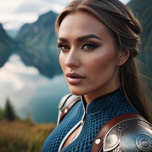  beautiful lake, on top of a mountain hyperrealistic, full body, detailed clothing, highly detailed, cinematic lighting, stunningly beautiful, intricate, sharp focus, f/1. 8, 85mm, (centered image composition), (professionally color graded), ((bright soft diffused light)), volumetric fog, trending on instagram, trending on tumblr, HDR 4K, 8K