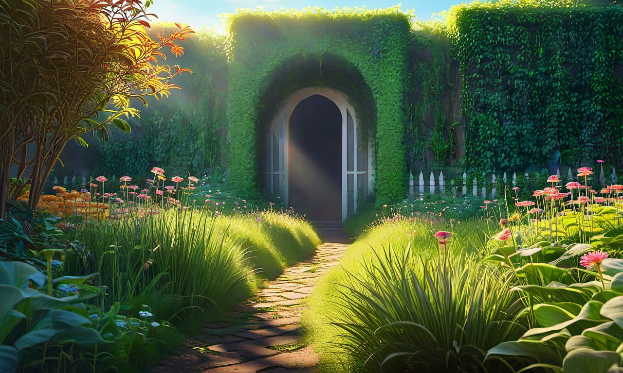  anime artwork A brutal, visceral, detailed and intricate image featuring a garden, idyllic, serene, (and tranquil:1.28). Gentle rays of light and dust litter the otherwise pristine palisade, and tiny grains of grass wave in the wind. painted by Ghibli and Makoto Shinkai and Thomas Kinkade, trending on artstation and cgsociety, A 3d artist so National Geographic photographs: 6, blur, HD nature photo, Bokeh, coherent facial symmetry and life, clear details, HD. 50K, super high quality model inspired color with micro detail, A pro max atmosphericcenital, hyper realistic, 4k resolution, artwork, digital art, cinematic, intrincate, wide shot, bokeh, light shaft cinematic atmosphere, ultra high res, (photorealistic, realistic:1.2), deep shadow, r hyperrealistic, full body, detailed clothing, highly detailed, cinematic lighting, stunningly beautiful, intricate, sharp focus, f/1. 8, 85mm, (centered image composition), (professionally color graded), ((bright soft diffused light)), volumetric fog, trending on instagram, trending on tumblr, HDR 4K, 8K