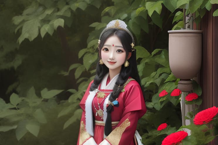  masterpiece, best quality, girl dressed in She traditional costume