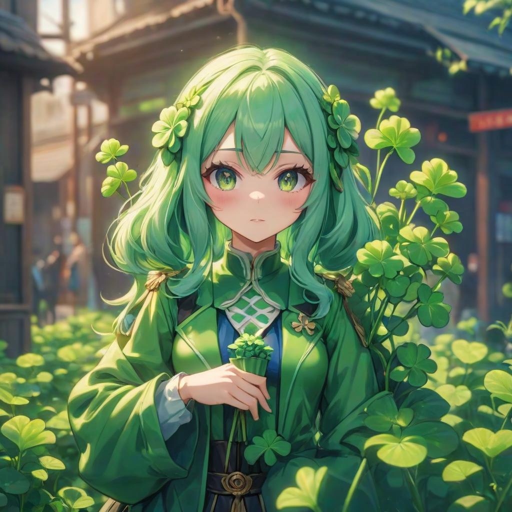  anime artwork Clover plant . anime style, key visual, vibrant, studio anime, highly detailed, STICKER hyperrealistic, full body, detailed clothing, highly detailed, cinematic lighting, stunningly beautiful, intricate, sharp focus, f/1. 8, 85mm, (centered image composition), (professionally color graded), ((bright soft diffused light)), volumetric fog, trending on instagram, trending on tumblr, HDR 4K, 8K