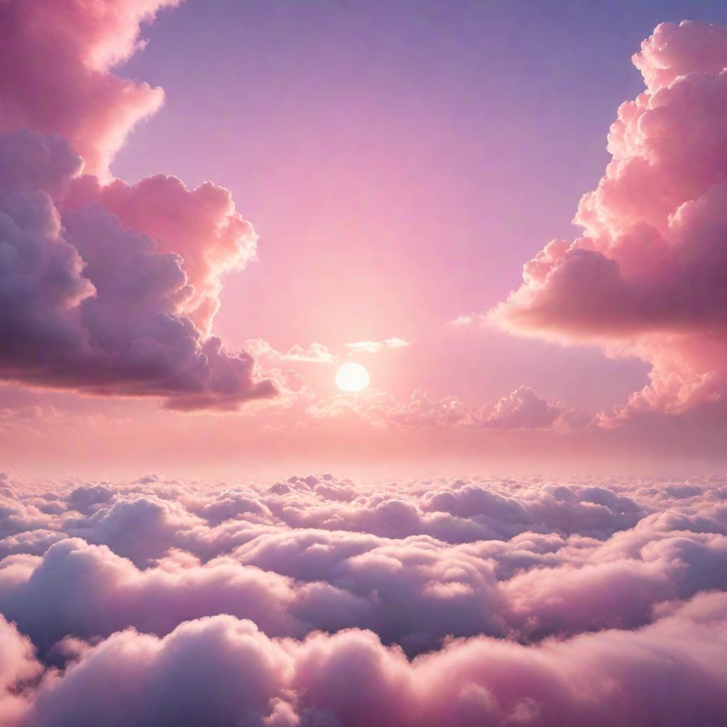  The word 'Amy' written in white, surrounded by fluffy pink clouds in the sky. The sky should be a gradient of soft pastel colors like light pink, peach, and lavender. hyperrealistic, full body, detailed clothing, highly detailed, cinematic lighting, stunningly beautiful, intricate, sharp focus, f/1. 8, 85mm, (centered image composition), (professionally color graded), ((bright soft diffused light)), volumetric fog, trending on instagram, trending on tumblr, HDR 4K, 8K