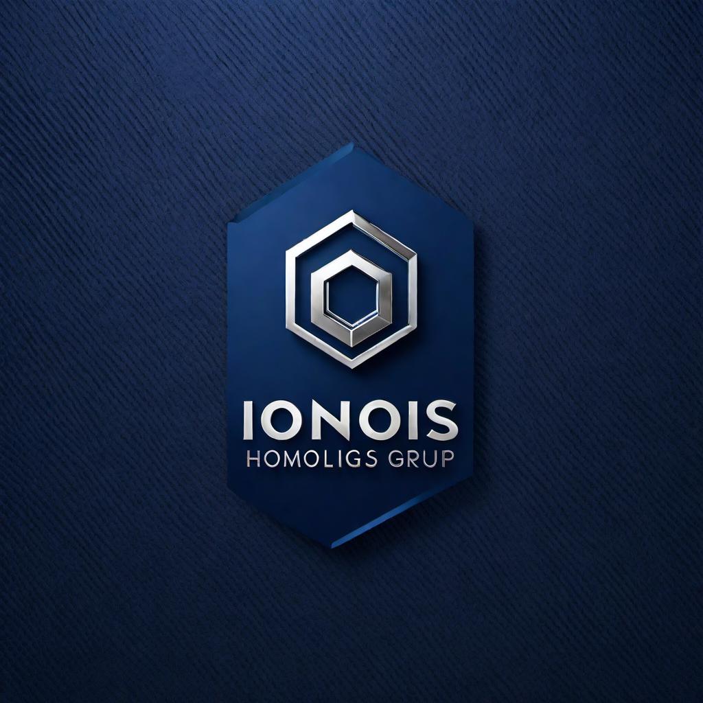  a professional and modern logo for IDONIS HOLDINGS GROUP, featuring elegant typography with an abstract, sophisticated design element that reflects a strong corporate identity. Color scheme: deep blue and silver, symbolizing trust and prestige. The logo should convey stability, reliability, and innovation. hyperrealistic, full body, detailed clothing, highly detailed, cinematic lighting, stunningly beautiful, intricate, sharp focus, f/1. 8, 85mm, (centered image composition), (professionally color graded), ((bright soft diffused light)), volumetric fog, trending on instagram, trending on tumblr, HDR 4K, 8K