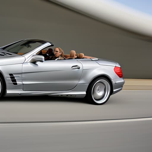  Silver with black wheels 2007 mercedes sl550 rolling shot