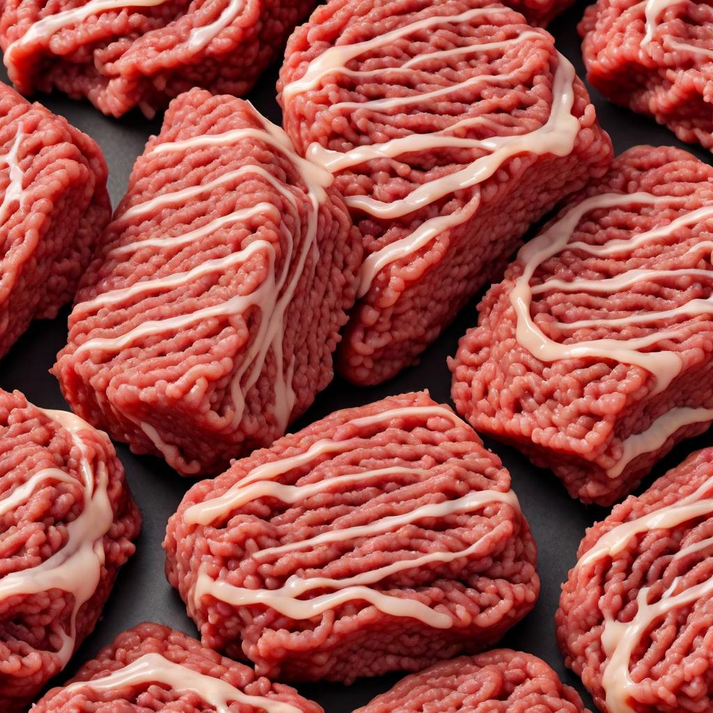  Fresh ground beef on a white background hyperrealistic, full body, detailed clothing, highly detailed, cinematic lighting, stunningly beautiful, intricate, sharp focus, f/1. 8, 85mm, (centered image composition), (professionally color graded), ((bright soft diffused light)), volumetric fog, trending on instagram, trending on tumblr, HDR 4K, 8K