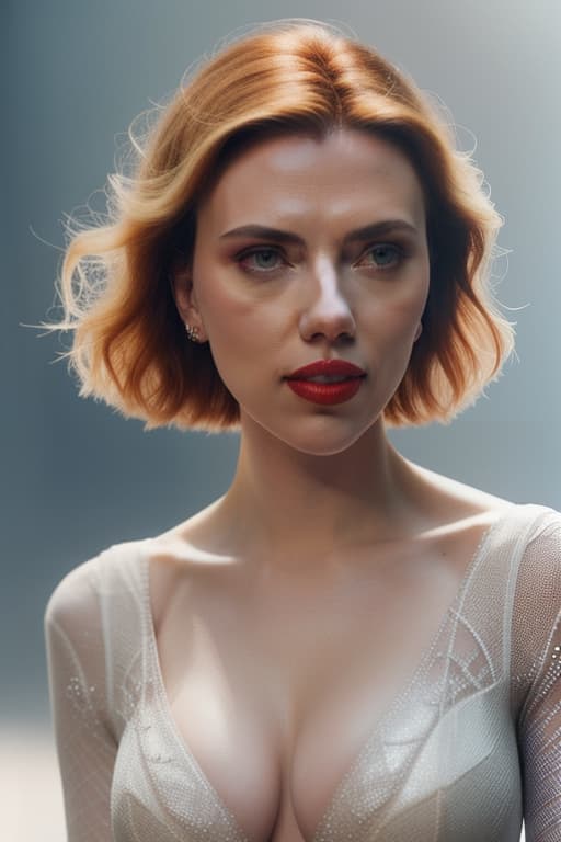  Ultra realistic picture, full lenght picture, Scarlett Johansson, amazing , beautiful , dark make up, pale skin, beautiful face, smile, short haircut, ultra short dress, deep age, ful, carmin red lips, medium s, on, slip, , High heels stiletto, noon Summer sun, soft light hyperrealistic, full body, detailed clothing, highly detailed, cinematic lighting, stunningly beautiful, intricate, sharp focus, f/1. 8, 85mm, (centered image composition), (professionally color graded), ((bright soft diffused light)), volumetric fog, trending on instagram, trending on tumblr, HDR 4K, 8K