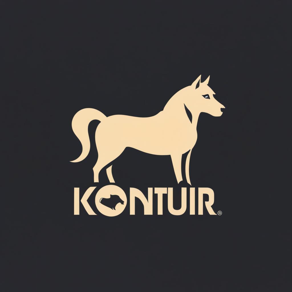  Logo, Kontur, horse, dog, cat, black