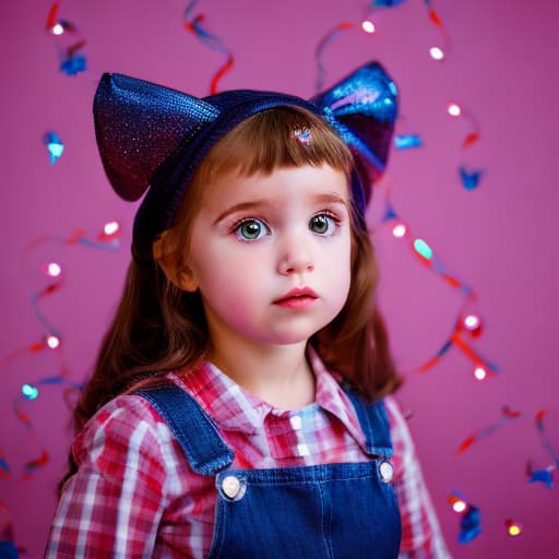 portrait+ style niña pequeña de 4 añitos superhoerina para q los villanos no hagan mal los seduce con su dizfraz cual tiene abujero por donde se les escapa enormes senos