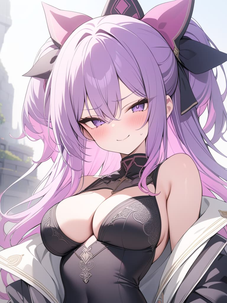  Best of the best,gradient hair color,pink hair,purple hair color,smug,fantasy costume,adventurer,high quality,16K, masterpiece, best quality,8k,ultra detailed,high resolution,an extremely delicate and beautiful,hyper detail