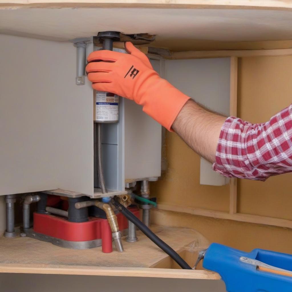  Picture a plumbing-welder making repairs in the apartment