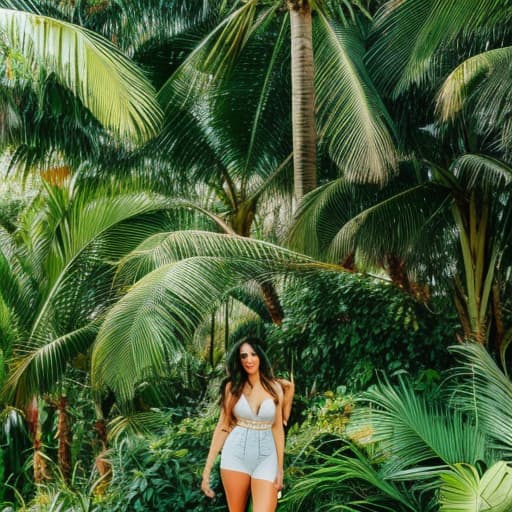 analog style Tropical Paradise hyperrealistic, full body, detailed clothing, highly detailed, cinematic lighting, stunningly beautiful, intricate, sharp focus, f/1. 8, 85mm, (centered image composition), (professionally color graded), ((bright soft diffused light)), volumetric fog, trending on instagram, trending on tumblr, HDR 4K, 8K