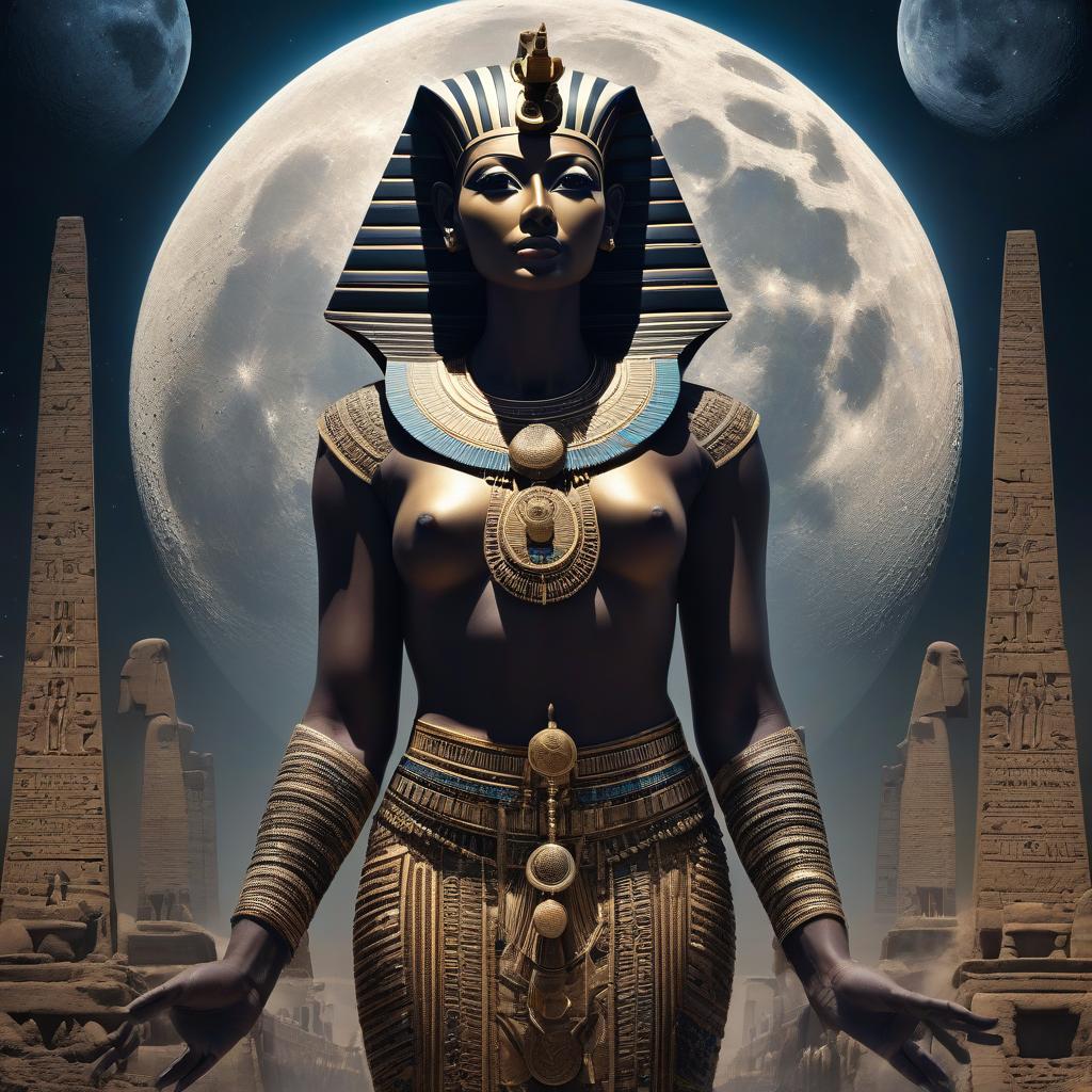  Egypt, Luxor in ancient times, moon, star rotation, contrast, double exposure, high resolution, beautiful, fine drawing of details, magically, diamond painting, hyperdetalization, ultra HD, fantasy art, cinematic hyperrealistic, full body, detailed clothing, highly detailed, cinematic lighting, stunningly beautiful, intricate, sharp focus, f/1. 8, 85mm, (centered image composition), (professionally color graded), ((bright soft diffused light)), volumetric fog, trending on instagram, trending on tumblr, HDR 4K, 8K