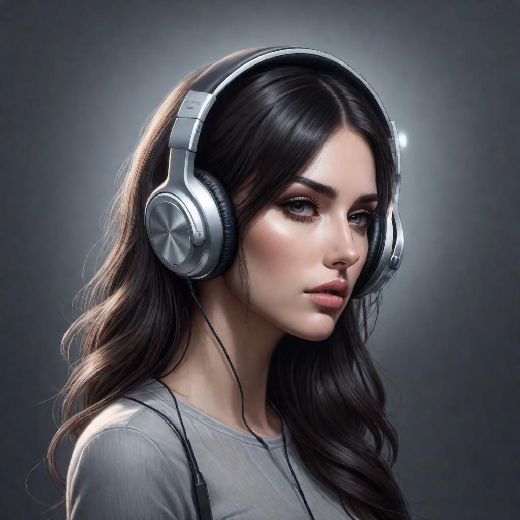  Hand drawn sketch of a sad girl with headphones, dark hair, artistic hyperrealistic, full body, detailed clothing, highly detailed, cinematic lighting, stunningly beautiful, intricate, sharp focus, f/1. 8, 85mm, (centered image composition), (professionally color graded), ((bright soft diffused light)), volumetric fog, trending on instagram, trending on tumblr, HDR 4K, 8K