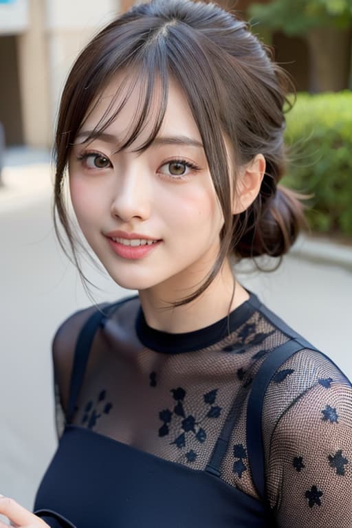  Satomi Ishihara, smile, big tits, (Masterpiece, BestQuality:1.3), (ultra detailed:1.2), (hyperrealistic:1.3), (RAW photo:1.2),High detail RAW color photo, professional photograph, (Photorealistic:1.4), (realistic:1.4), ,professional lighting, (japanese), beautiful face, (realistic face)