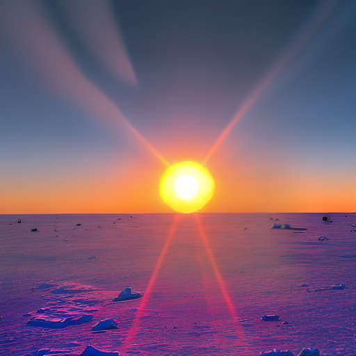  The sun is gradually settinginsouthpole