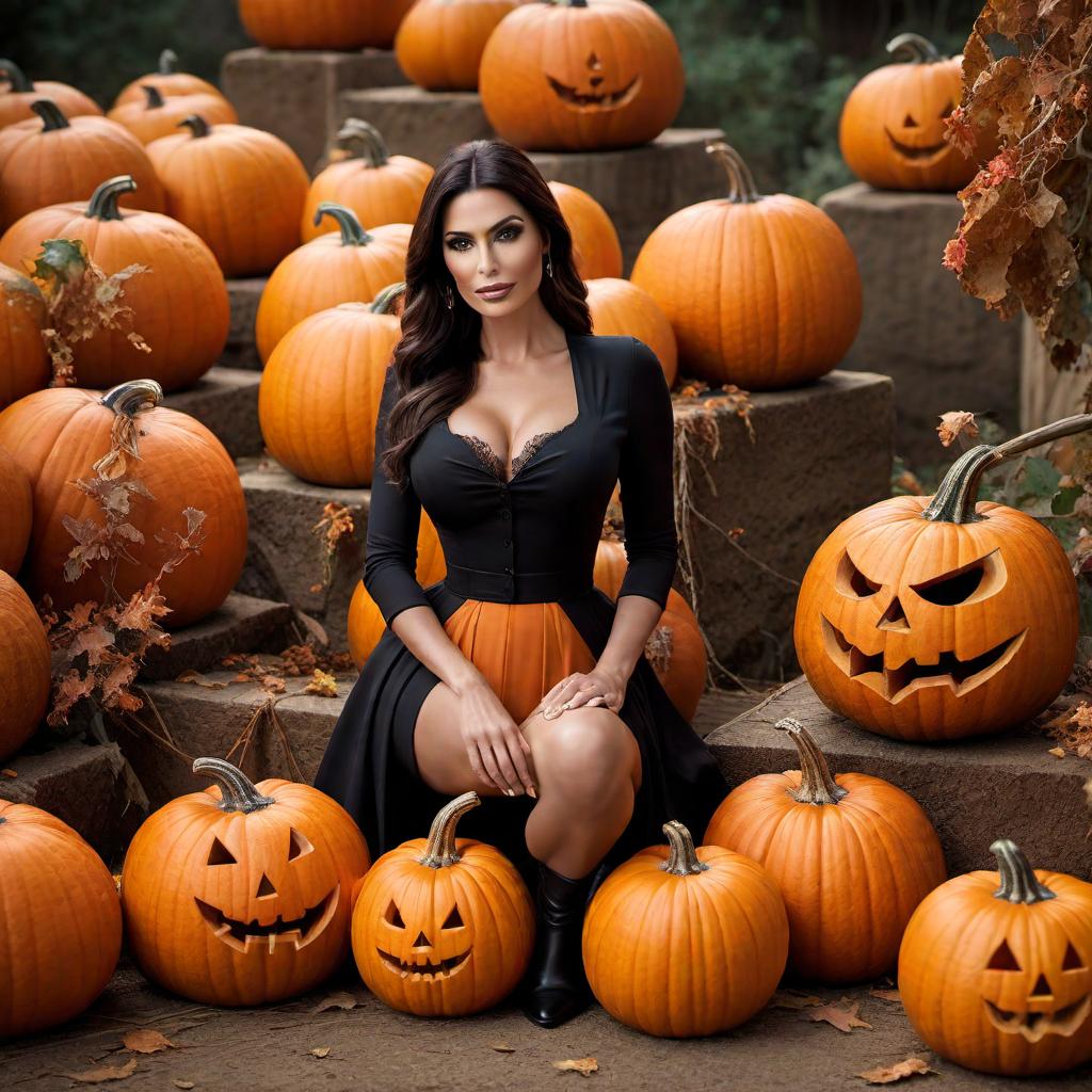  The name 'Amy' surrounded by Halloween pumpkins. The pumpkins should have a variety of spooky and funny expressions. The scene should have a festive and eerie Halloween atmosphere with a dark background and maybe some spider webs or bats for extra effect. hyperrealistic, full body, detailed clothing, highly detailed, cinematic lighting, stunningly beautiful, intricate, sharp focus, f/1. 8, 85mm, (centered image composition), (professionally color graded), ((bright soft diffused light)), volumetric fog, trending on instagram, trending on tumblr, HDR 4K, 8K