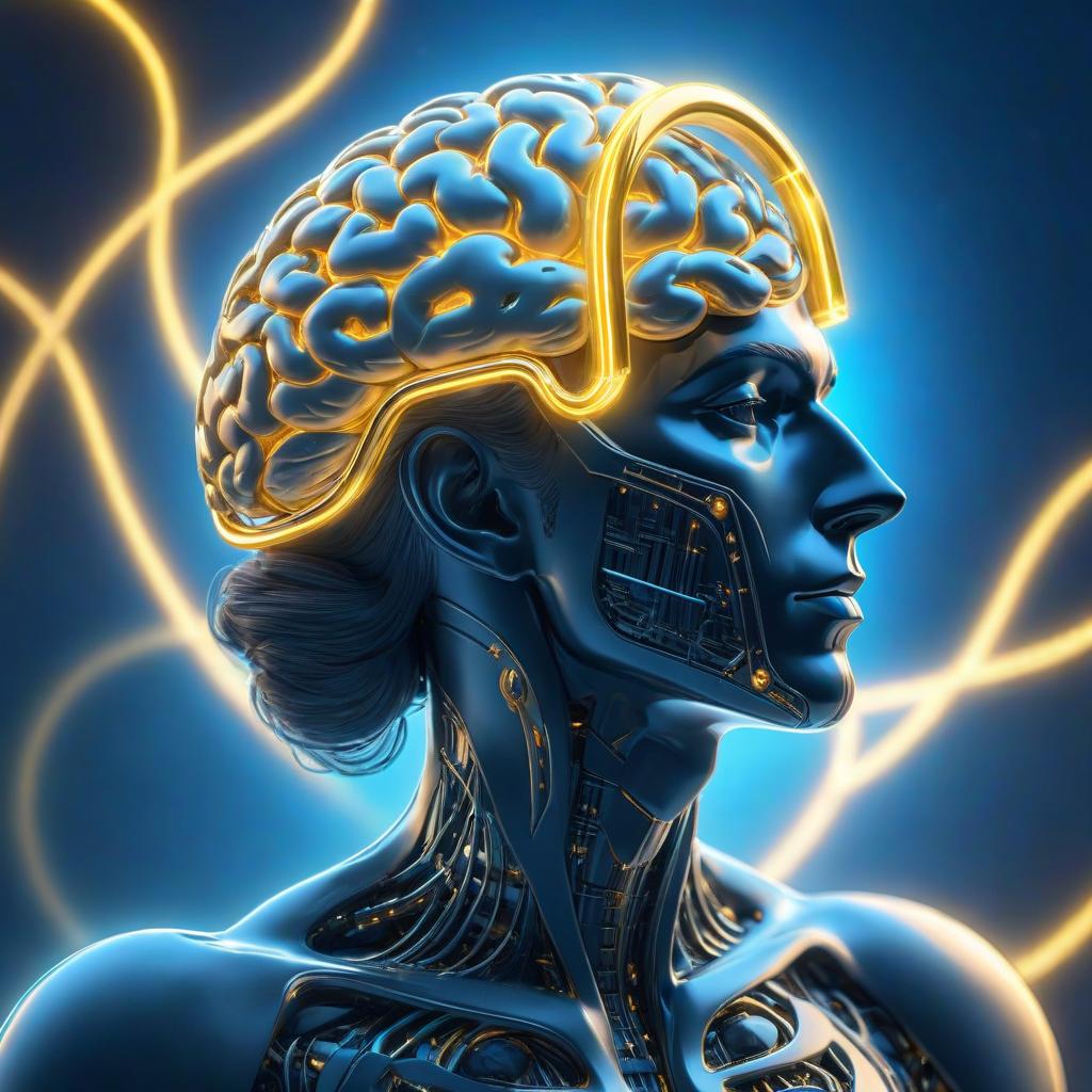  Brain in the form of a musical note, genes, blue light background, yellow flash sparkles hyperrealistic, full body, detailed clothing, highly detailed, cinematic lighting, stunningly beautiful, intricate, sharp focus, f/1. 8, 85mm, (centered image composition), (professionally color graded), ((bright soft diffused light)), volumetric fog, trending on instagram, trending on tumblr, HDR 4K, 8K