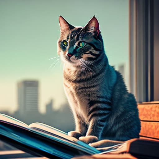 nvinkpunk Realistic image of a cat wearing headphones and reading glasses while riding a bus hyperrealistic, full body, detailed clothing, highly detailed, cinematic lighting, stunningly beautiful, intricate, sharp focus, f/1. 8, 85mm, (centered image composition), (professionally color graded), ((bright soft diffused light)), volumetric fog, trending on instagram, trending on tumblr, HDR 4K, 8K