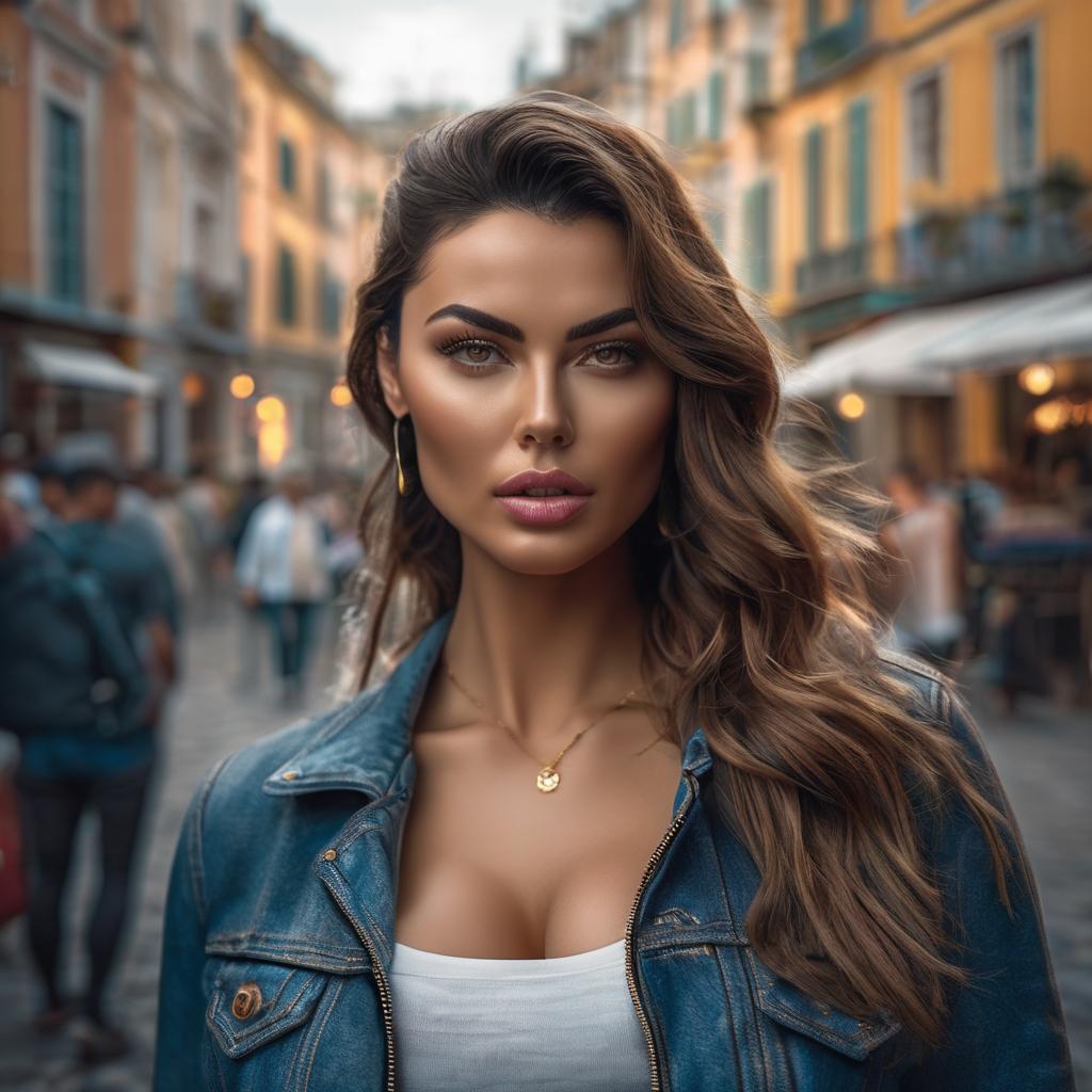  Girl say "Ronaldo" hyperrealistic, full body, detailed clothing, highly detailed, cinematic lighting, stunningly beautiful, intricate, sharp focus, f/1. 8, 85mm, (centered image composition), (professionally color graded), ((bright soft diffused light)), volumetric fog, trending on instagram, trending on tumblr, HDR 4K, 8K