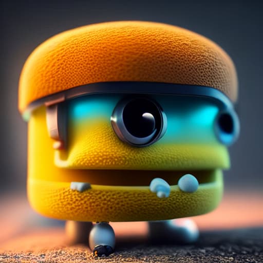  sponge bob cute small gaming character hyperrealistic, full body, detailed clothing, highly detailed, cinematic lighting, stunningly beautiful, intricate, sharp focus, f/1. 8, 85mm, (centered image composition), (professionally color graded), ((bright soft diffused light)), volumetric fog, trending on instagram, trending on tumblr, HDR 4K, 8K