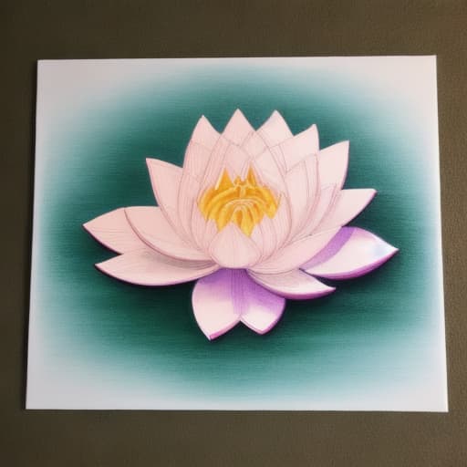  Image of 1 white lotus flower in heaven with serenity tone and holy spirituality mood create overall image in very lovely pastel palette