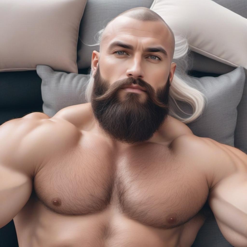  Reduce this man into the Viking of the muscular but to make it like yourself hyperrealistic, full body, detailed clothing, highly detailed, cinematic lighting, stunningly beautiful, intricate, sharp focus, f/1. 8, 85mm, (centered image composition), (professionally color graded), ((bright soft diffused light)), volumetric fog, trending on instagram, trending on tumblr, HDR 4K, 8K