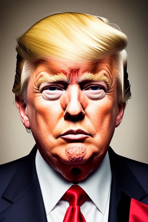  Create a dignified portrait of Donald Trump as a triumphant dictator