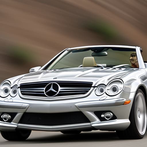  Silver with black wheels 2007 mercedes sl550 rolling shot