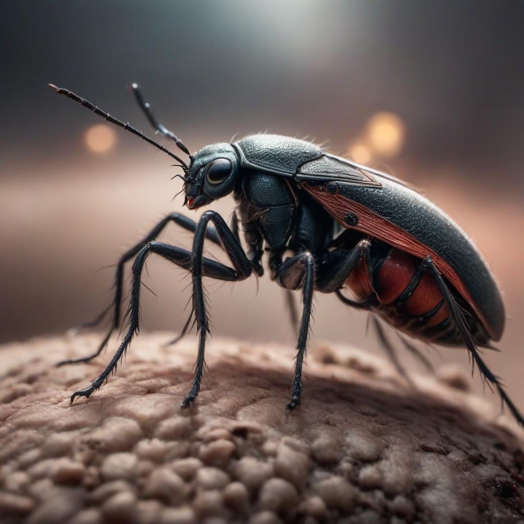  "bugs against zombies" hyperrealistic, full body, detailed clothing, highly detailed, cinematic lighting, stunningly beautiful, intricate, sharp focus, f/1. 8, 85mm, (centered image composition), (professionally color graded), ((bright soft diffused light)), volumetric fog, trending on instagram, trending on tumblr, HDR 4K, 8K