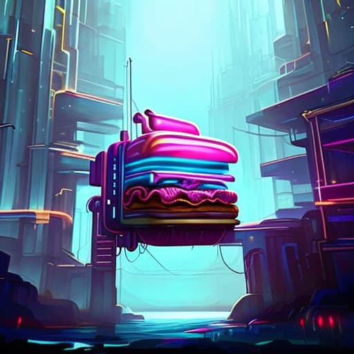 vectorartz cheesy juicy floating burger hyperrealistic, full body, detailed clothing, highly detailed, cinematic lighting, stunningly beautiful, intricate, sharp focus, f/1. 8, 85mm, (centered image composition), (professionally color graded), ((bright soft diffused light)), volumetric fog, trending on instagram, trending on tumblr, HDR 4K, 8K