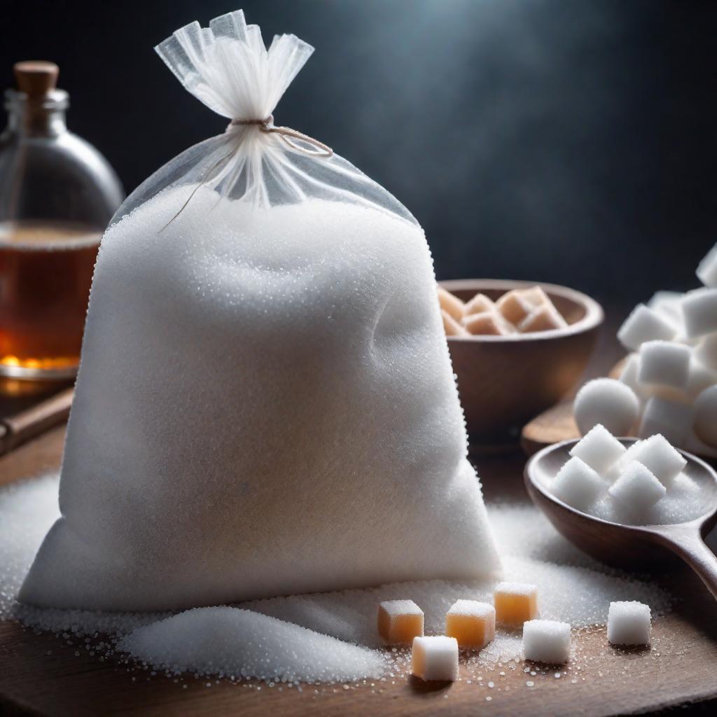  A bag of sugar with a needle hyperrealistic, full body, detailed clothing, highly detailed, cinematic lighting, stunningly beautiful, intricate, sharp focus, f/1. 8, 85mm, (centered image composition), (professionally color graded), ((bright soft diffused light)), volumetric fog, trending on instagram, trending on tumblr, HDR 4K, 8K