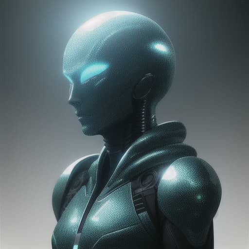  (Alien realistic, a mesmerizing extraterrestrial being with intricate biological features and ethereal beauty, portrayed in a cinematic style with dramatic lighting and atmospheric effects, set against the backdrop of an alien landscape shrouded in mystery and wonder, 3D rendering, using Blender with realistic textures and lighting effects,)