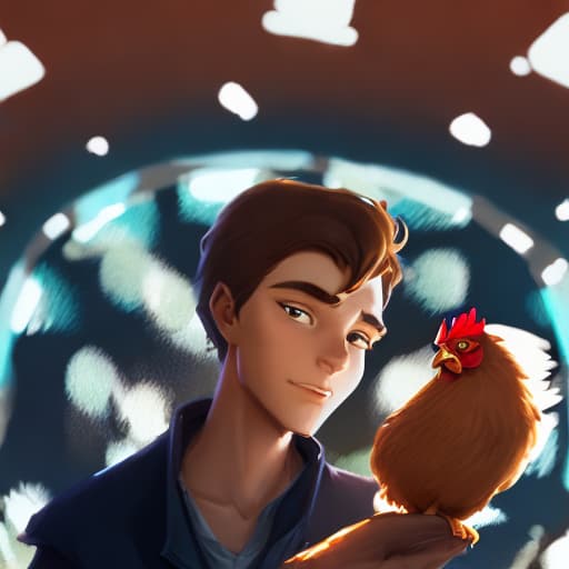 portrait+ style Flynn with add chicken girlfriend